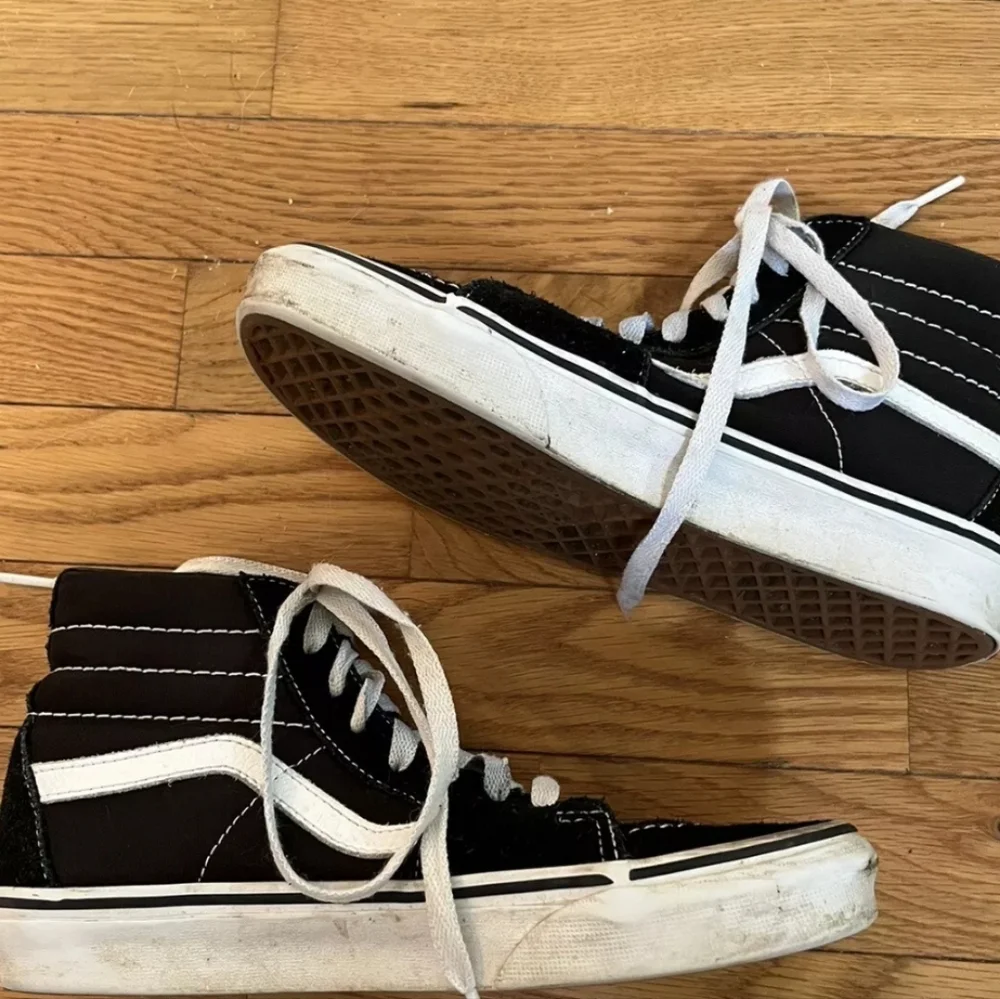Vans Old School Off The Wall High-Top Skateboard Sneakers Black & White Sz 6